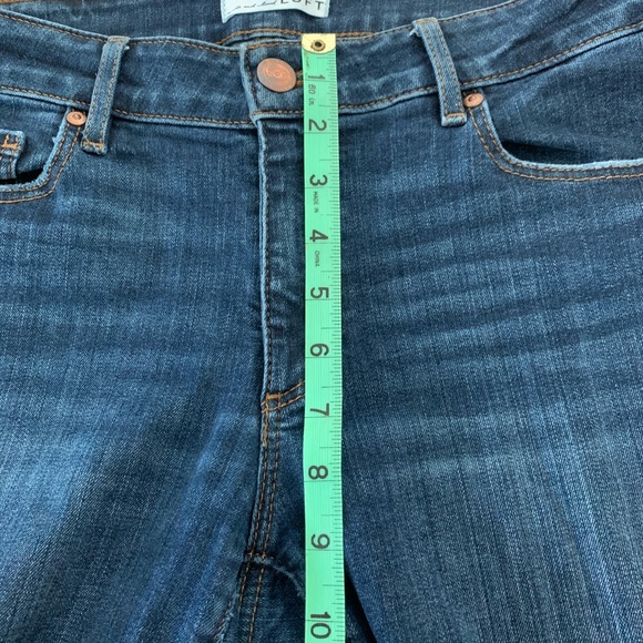 Ann Taylor Loft - Skinny Crop Dark Wash Jeans - Picture 6 of 7